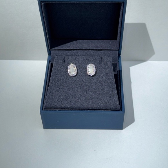 Kendra Scott Silver and White Hexagon Earrings - Picture 4 of 7